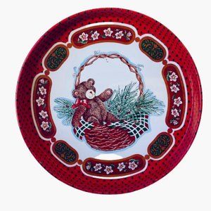 Vintage Tin Tray Hong Kong TEDDY BEAR